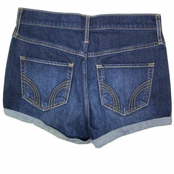Hollister Short-Short Jean Shorts Cuff High Rise - Picture 2 of 2